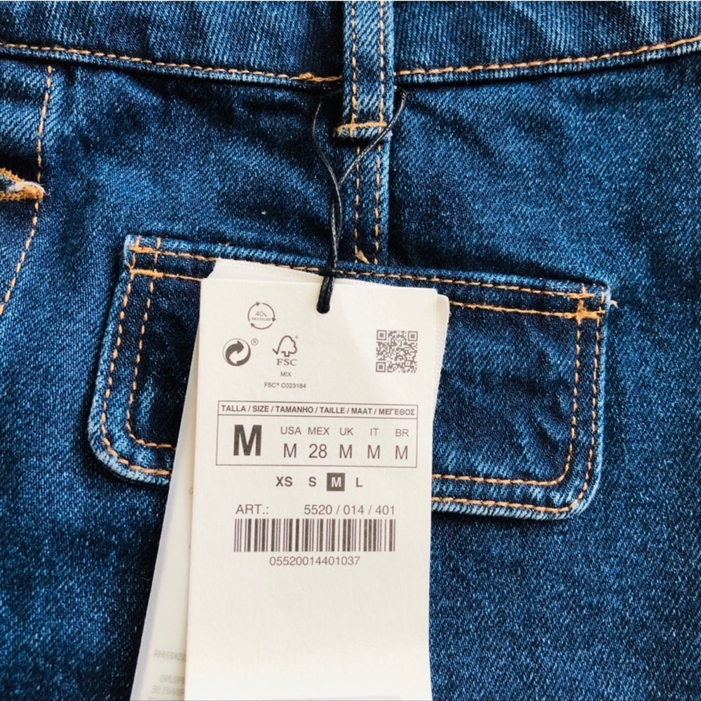 ✨ Zara Authentic Denim Button Down High Rise Blue Jean Skirt - Picture 10 of 10